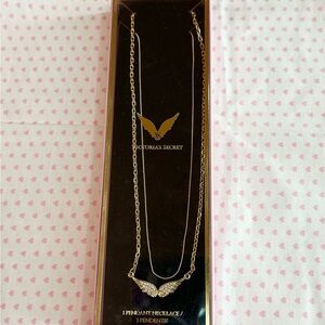 Victoria's Secret Gold Wings Charm Necklace